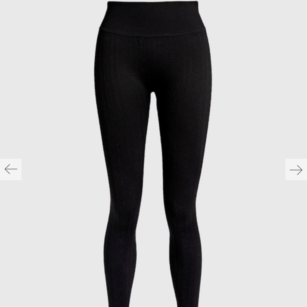 Alo Yoga Seamless Cable Knit High-Waist Leggings Black Size XS